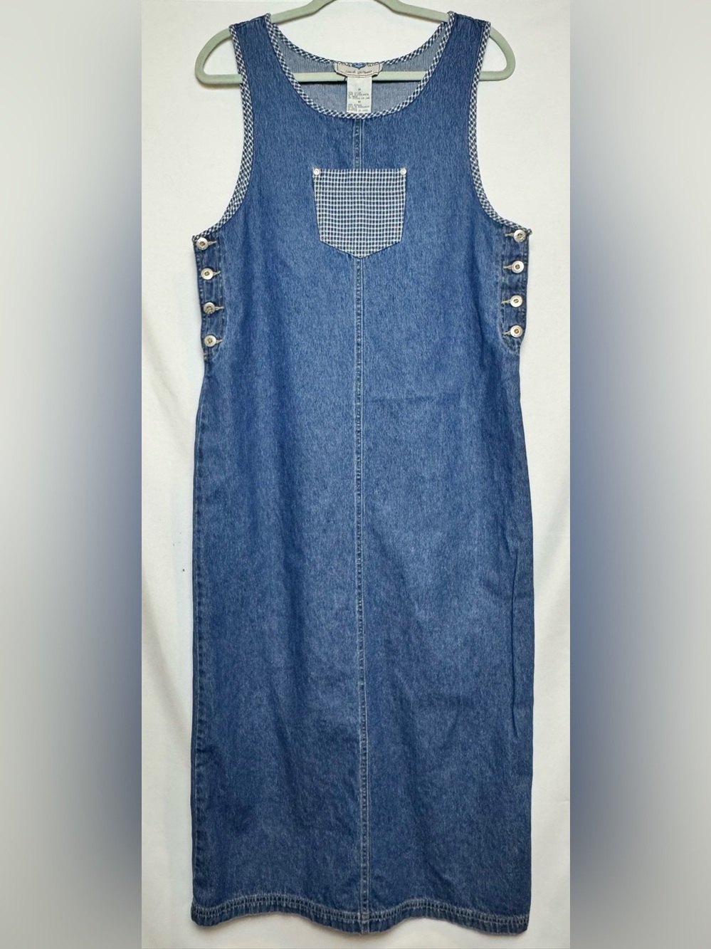 Vintage 90’s True Blue Denim Maxi Dress Farmhouse Stlye Medium